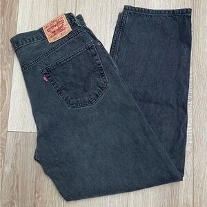 Vintage Levis 550 Jeans Mens 36x32 Black Denim Faded Cotton Relaxed Fit Y2K
